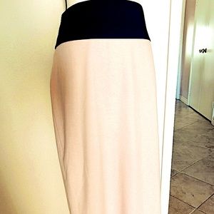 New York & Company Elastic Waist Pink Skirt